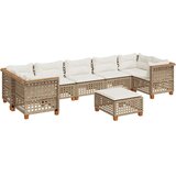  8-dijelni set vrtnih sofa od poliratana s jastucima bež 63.5 x 63.5 x 62 cm | shoptok.hr