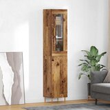 vidaXL Visok predalnik 2 pcs Star les Steklo | Shoptok.si