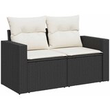  6-dijelni set vrtnih sofa s jastucima crni od poliratana bagrem | shoptok.hr