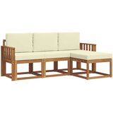  Set vanjskih sofa s jastukom 4 pcs Prirodna i krem | Eponuda.com