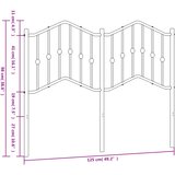  Metalno zamjensko uzglavlje bijelo 120 cm Crna | Shoptok.si