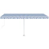  Automatska tenda sa senzorom LED 500 x 300 cm plavo-bijela | shoptok.hr