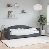 vidaXL Dnevna postelja z vzmetnico temno siva 80x200 cm žamet, (20936671) | Shoptok.si