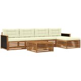  Set vanjskih sofa 6 pcs Prirodna i krem 79 x 79 x 37 cm | shoptok.hr
