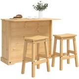  Set kuhinjskog otoka s ladicama 3 pcs Medeni vosak Čvrsta bor | shoptok.hr
