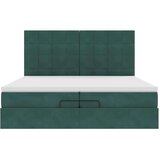 vidaXL okvir kreveta s madracima tamnozeleni 200x200cm baršunasti | shoptok.hr