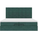 vidaXL Otomanski posteljni okvir z vzmetnicami zelen 200x200cm žamet, (22053906) | Shoptok.si