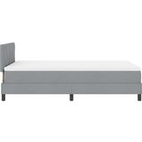  Krevet na futonu s madracem &amp LED svijetlosivi 120x190 cm Tkanina | shoptok.hr