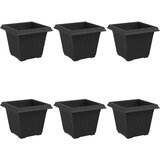  Kvadratna saksija za cvijeće 6 pcs Crna 43 x 43 x 33.5 cm - Crna 33 x 33 x 26 cm 6 | shoptok.hr