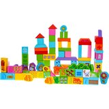  Set lesenih kock z različnimi motivi - 100 kos - pisan | Shoptok.si