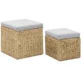  2-dijelni set taburea od morske trave sivi | shoptok.hr