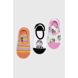 Vans Otroške nogavice RAINBOW RIDER CANOODLE White/Black 3-pack | Shoptok.si