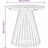  Bocni stol Smeđa 50 x 50 x 49,5 cm Čvrsto teak drvo | shoptok.hr