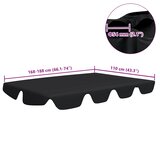  Zamjenski krov za vrtnu ljuljačku crni 188/168 x 145/110 cm | shoptok.hr
