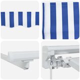  Ročno zložljivo senčilo Modra in bela 4 × 3,5 m, (5000206133) | Shoptok.si