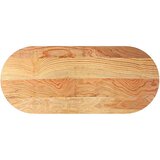 vidaXL Mizna plošča svetlo rjava 140x60x4 cm trdna hrastovina ovalna | Shoptok.si