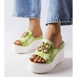 Gemre Green wedge flip-flops Havanna | Shoptok.si