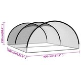  Mreža za kavez za bejzbol crna 600 x 400 x 250 cm od poliestera | Eponuda.com