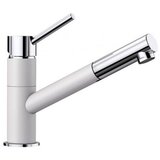 Blanco izvlečna visokotlačna enoročna kuhinjska armatura KANO-S, bela/krom 525040 Cene