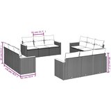  12-dijelni set vrtnih sofa od poliratana s jastucima sivi | shoptok.hr