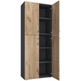 MID.YOU OMARA ZA OBLAČILA, antracit, medeni hrast | Shoptok.si