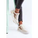 Boto Women's Platform Sneakers in Beige Synthetic Leather Lynnette | Shoptok.si
