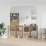  Vrata za pse s postoljem 4 pcs Hrast artisan 80 x 100 cm | Shoptok.si