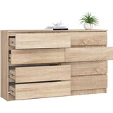 AKORD Komoda, 8 Predalov, Hrast Sonoma, (5000332134) | Shoptok.si