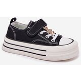 Boto Girls Sneakers With Gold Clip Bear Black Solena | shoptok.hr