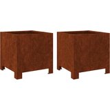  Vrtne žardinjere 2 kom 30x30x30 cm Pohabani čelik | shoptok.hr