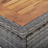  Vrtna jedilna garnitura 3-delna poli ratan in akacijev les siva, (20675336) | Shoptok.si