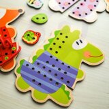 Woopie Green drvene životinje za provlačenje 5 u 1, Montessori igračka, 20 dijelova | shoptok.hr