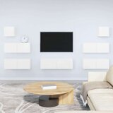  7-dijelni set TV ormarića sjajni bijeli konstruirano drvo | shoptok.hr