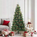 vidaXL Umjetno božićno drvce s nogom Zelena 180 cm PVC, PE i čelik | shoptok.hr
