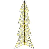  Božićno drvce s 100 LED svjetlima Topla bijela 120 cm Ratan | shoptok.hr