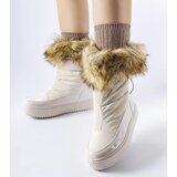 Gemre Beige snow boots with decorative fur Igne | ePonuda.com