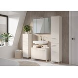 Germania Kremno bela visoka/ozka kopalniška omarica v mat dekorju 34x123 cm Laurino – | Shoptok.si