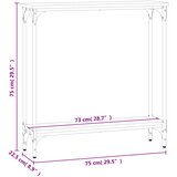  Konzolni stol siva boja hrasta 75x22,5x75 cm konstruirano drvo | shoptok.hr