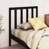  Uzglavlje za krevet crno 96 x 4 x 100 cm od masivne borovine | Eponuda.com