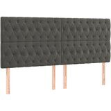 The Living Store posteljno vzglavje 4 kosa temno siv 90x7x78/88 cm žamet - vzglavje, (21487835) | Shoptok.si
