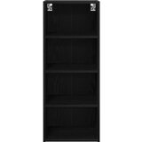 vidaXL Viseći ormarić s policom Riga Crni hrast 40 x 29,5 x 100 cm | shoptok.hr