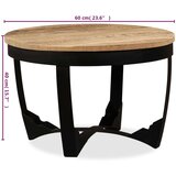  Stranska mizica iz neobdelanega mangovega lesa 60x40 cm | Shoptok.si