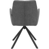 Hom`in naslanjač, kovina, tekstil siva, črna | Shoptok.si