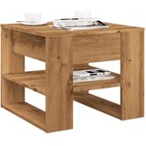 vidaXL Klubska mizica artisan hrast 55,5x55x45 cm inženirski les | Shoptok.si