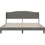  Krevetna konstrukcija Tamnosiva 180 x 200 cm Baršun | shoptok.hr