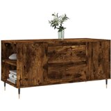 vidaXL Klubska mizica dimljeni hrast 102x44,5x50 cm inženirski les | Shoptok.si