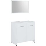  Kopalniško pohištvo 3 kosi bele barve iverna plošča, (20798065) | Shoptok.si