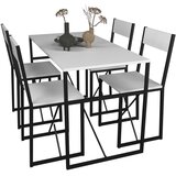 MID.YOU Jedilna Garnitura Insasi L, Bela, Črna, 5-Delna | Shoptok.si