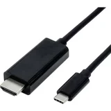 Value USB-C® / HDMI adapterski kabel USB-C® vtič\, HDMI-A vtič 1.00 m črna 11.99.5840 USB-C®-Display kabel, (20417906)