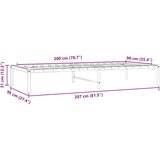 Metalni okvir za krevet crni 90 x 200 cm | shoptok.hr